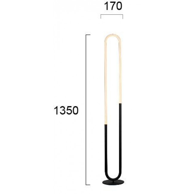 Φωτιστικό Δαπέδου LED 20W 3000k Μαύρο Girotondo 4250100 VIOKEF
