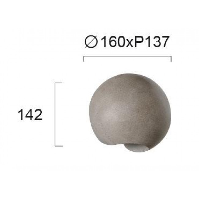 Απλίκα LED 12W 3000k Γκρι Loom 4252600 VIOKEF