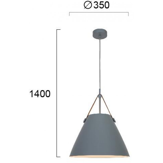 Φωτιστικό Μονόφωτο E27 Γκρι Hector 4253800 VIOKEF