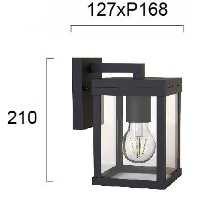 Απλίκα E27 Μαύρο Keros 4254900 VIOKEF
