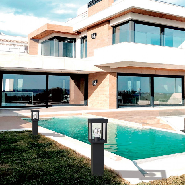 Φωτιστικό Κολώνα E27 Μαύρο Keros 4255100 VIOKEF