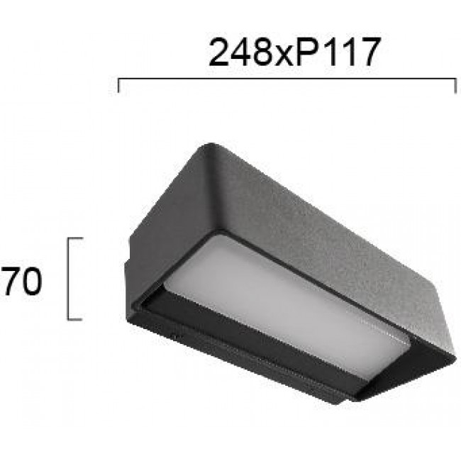 Απλίκα LED 13W 3000k Ανθρακί Edison 4255500 VIOKEF