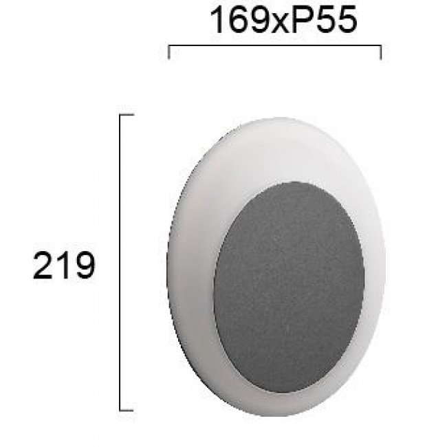 Απλίκα LED 13W 3000k Ανθρακί Erodius 4255600 VIOKEF