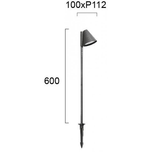 Φωτιστικό Κήπου GU10 Με Καρφί Ανθρακί Gilbert 4255900 VIOKEF