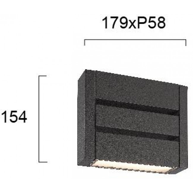 Απλίκα LED 11W 3000k Ανθρακί Delos 4256700 VIOKEF