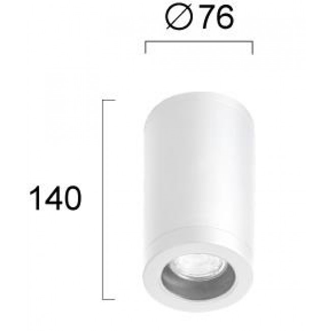 Σποτ Οροφής GU10 Λευκό Melinda 4256801 VIOKEF