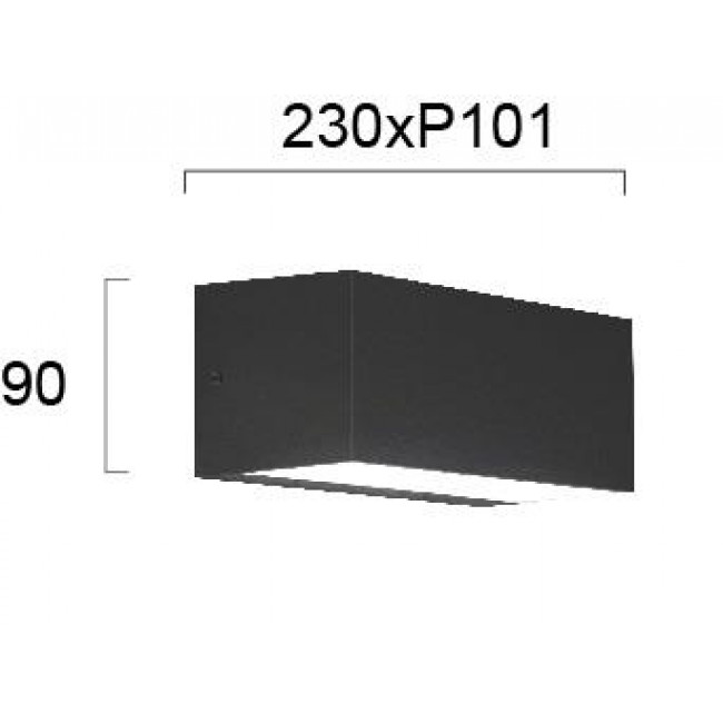 Απλίκα LED 13W 3000k Ανθρακί Amelia 4257100 VIOKEF