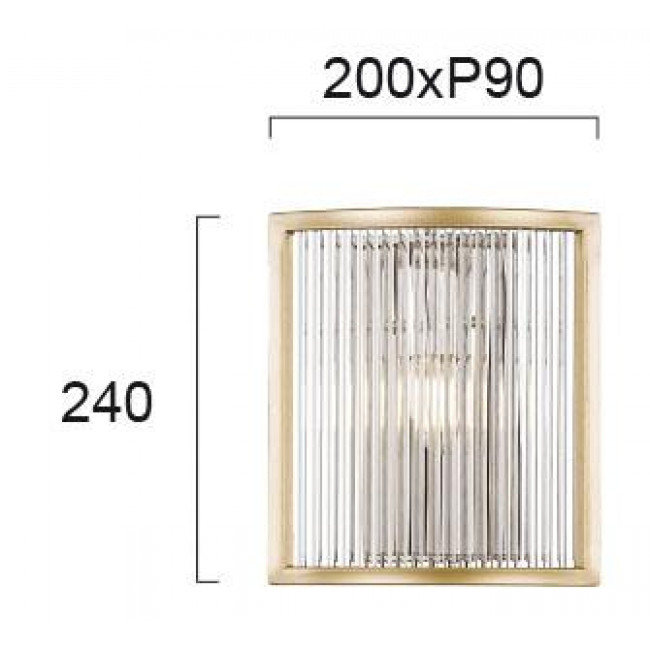Απλίκα E14 Χρυσό Και Διάφανο Karolina 4258700 VIOKEF