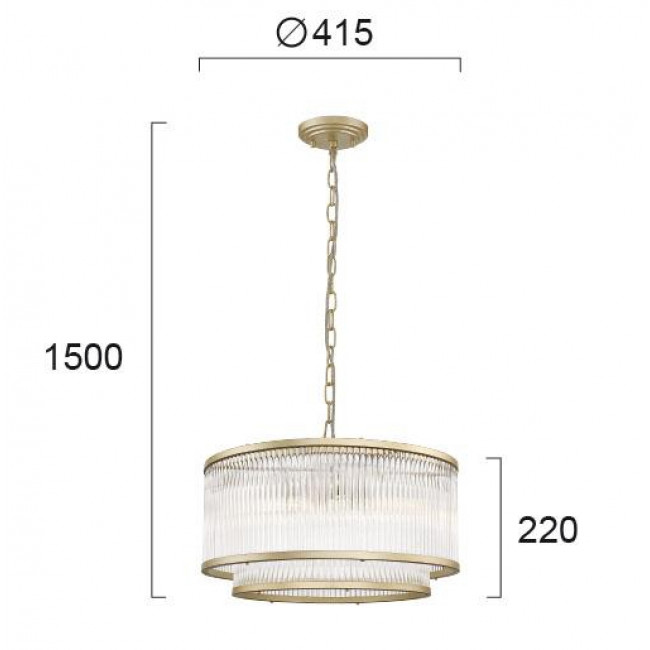 Φωτιστικό Μονόφωτο E14 Χρυσό Και Διάφανο Karolina 4259000 VIOKEF