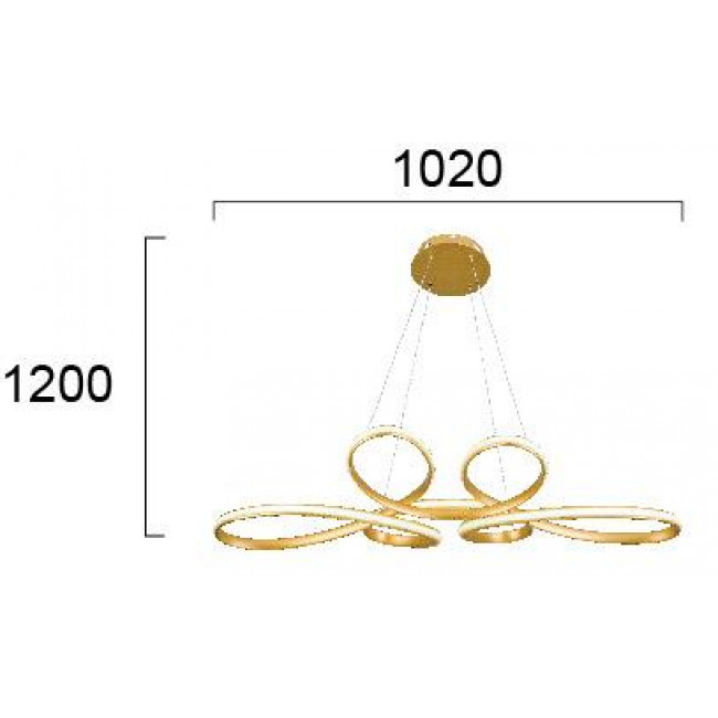Φωτιστικό LED 53W 3000k Χρυσό Jill 4263100 VIOKEF