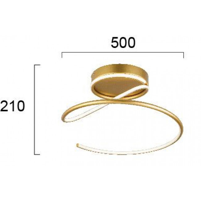 Φωτιστικό LED 26.9W 3000k Χρυσό Jill 4263200 VIOKEF