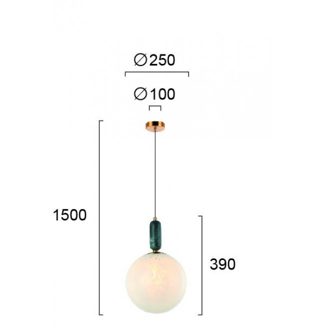 Φωτιστικό Μονόφωτο E27 Πράσινο Και Λευκό Polly 4264200 VIOKEF