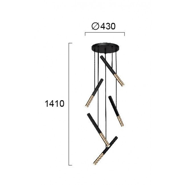 Φωτιστικό LED 26W 3000k Μαύρο Ballet 4265300 VIOKEF