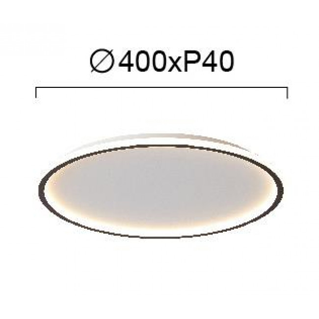 Πλαφονιέρα LED 35W 3000k Μαύρο Arla 4266501 VIOKEF