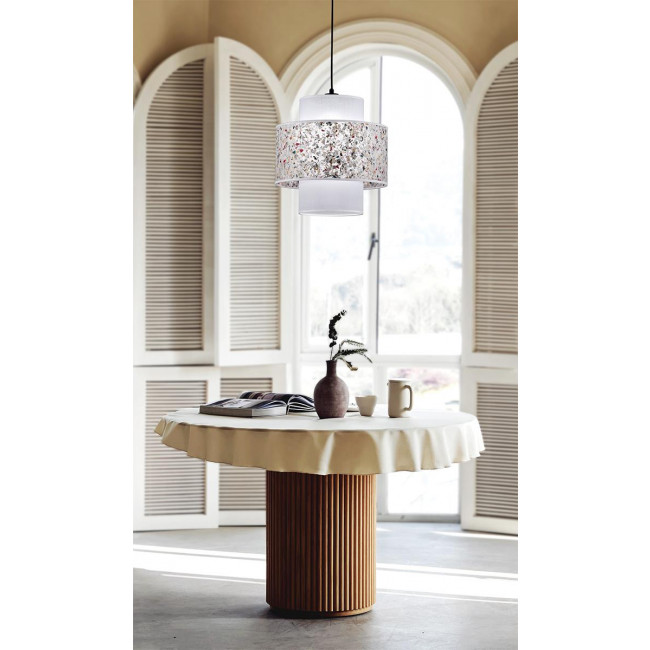 Φωτιστικό Μονόφωτο E27 Λευκό Και Μαύρο Mozaika 4270300 VIOKEF