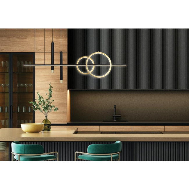 Φωτιστικό LED 22.4W 3000k Μαύρο Και Χρυσό Combo 4270600 VIOKEF