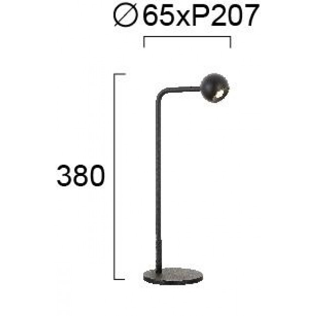 Πορτατίφ LED 5.9W 3000k Μαύρο Sebastian 4271000 VIOKEF