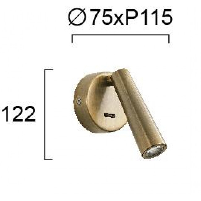 Απλίκα LED 4W 3000k Αντικέ Mystery 4271301 VIOKEF