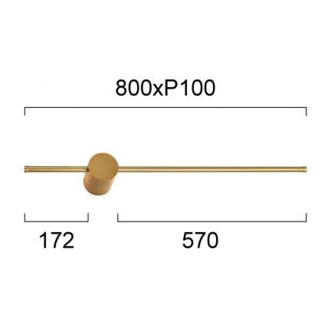 Απλίκα LED 15W 3000k Χρυσό Leo 4271401 VIOKEF