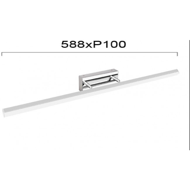 Απλίκα Μπάνιου LED 18.4W 3000k Χρώμιο Sunny 4272100 VIOKEF