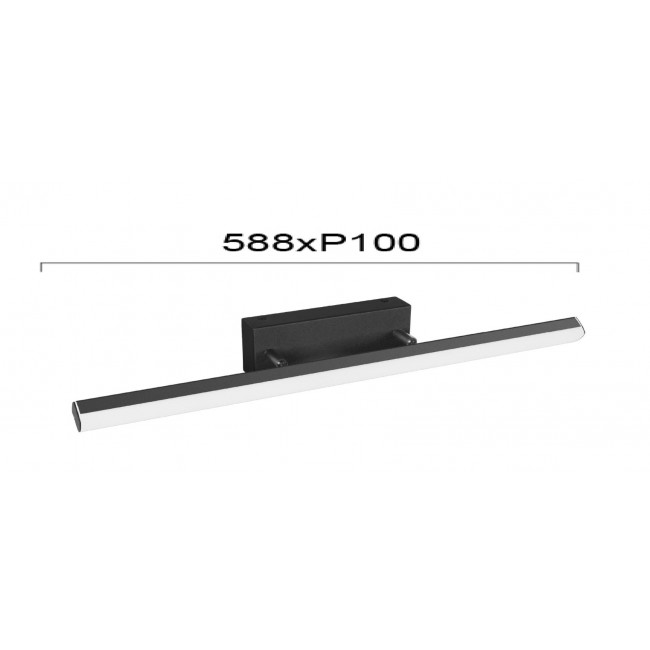 Απλίκα Μπάνιου LED 18.4W 3000k Μαύρο IP44 Sunny 4272101 VIOKEF