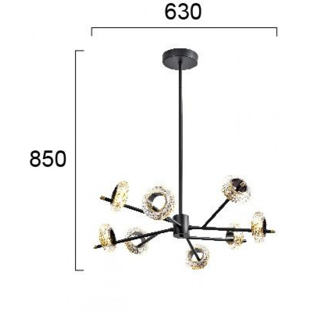 Φωτιστικό LED 40W 3000k-6600k Μαύρο Και Μπρονζέ Gretta 4272300 VIOKEF