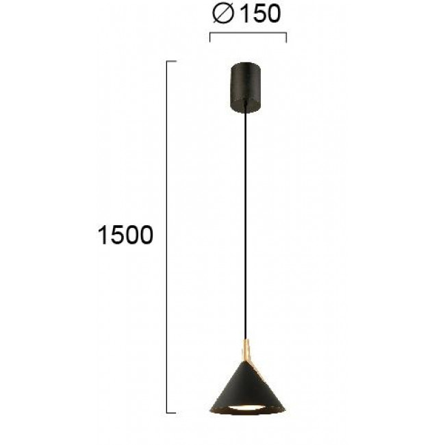 Φωτιστικό LED 8.4W 3000k Μαύρο Και Χρυσό Jolly 4274000 VIOKEF