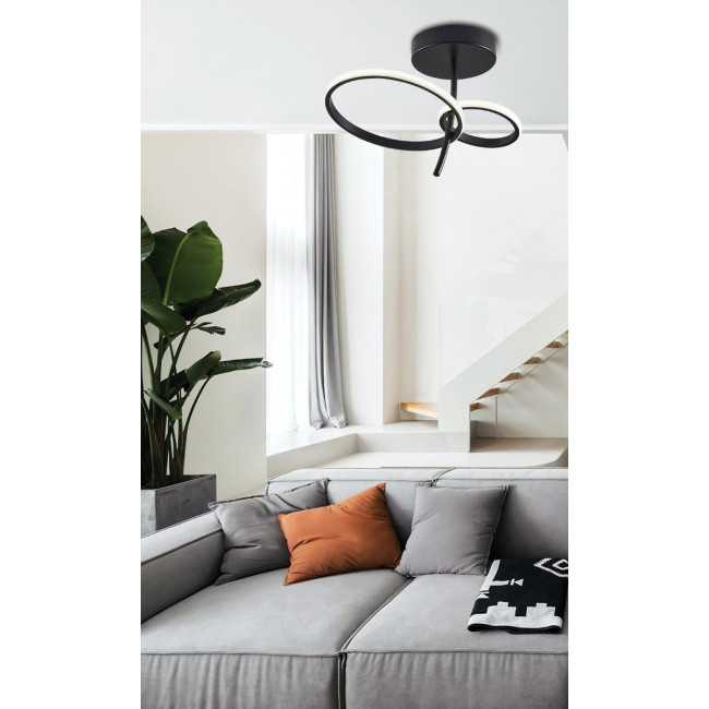 Φωτιστικό LED 24W 3000k Μαύρο Double 4275900 VIOKEF