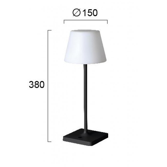 Πορτατίφ LED 2W 4000k Μαύρο Και Λευκό Φορητό Happy 4276100 VIOKEF