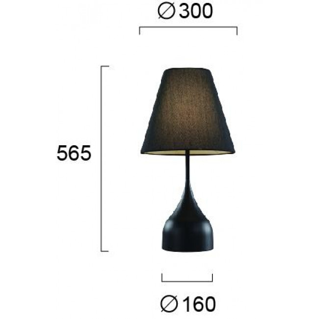 Πορτατίφ E27 Μαύρο Matina 4277000 VIOKEF