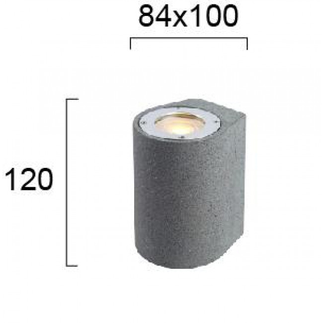 Απλίκα 1x35W GU10 Γκρι Kithnos 4277100 VIOKEF