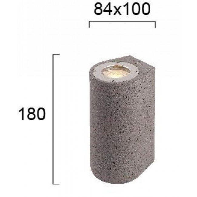 Απλίκα 2x35W GU10 Γκρι Kithnos 4277200 VIOKEF