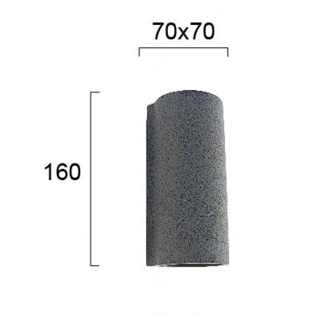 Απλίκα Δίφωτη GU10 Γκρι Nest 4277301 VIOKEF