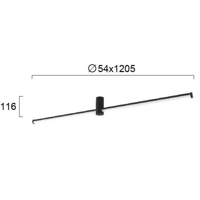 Φωτιστικό LED 23W 3000k Μαύρο Longo 4279300 VIOKEF