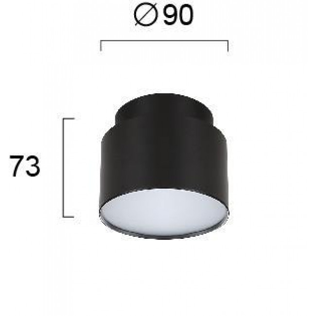 Φωτιστικό LED 9W 3000k Μαύρο Gabi 4279401 VIOKEF