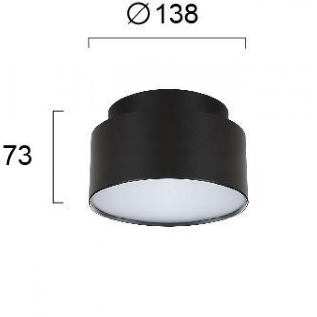 Φωτιστικό LED 22W 3000k Μαύρο Gabi 4279501 VIOKEF