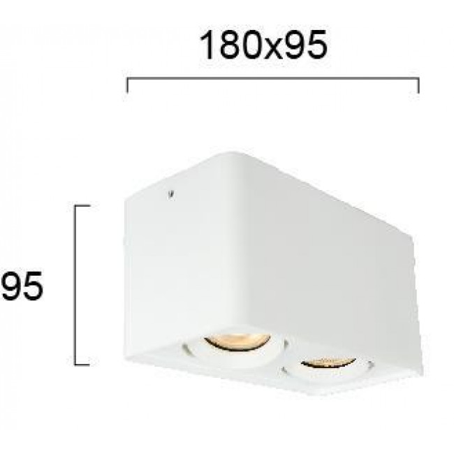 Σπότ Οροφής Δίφωτο GU10 Λευκό Arion 4279900 VIOKEF