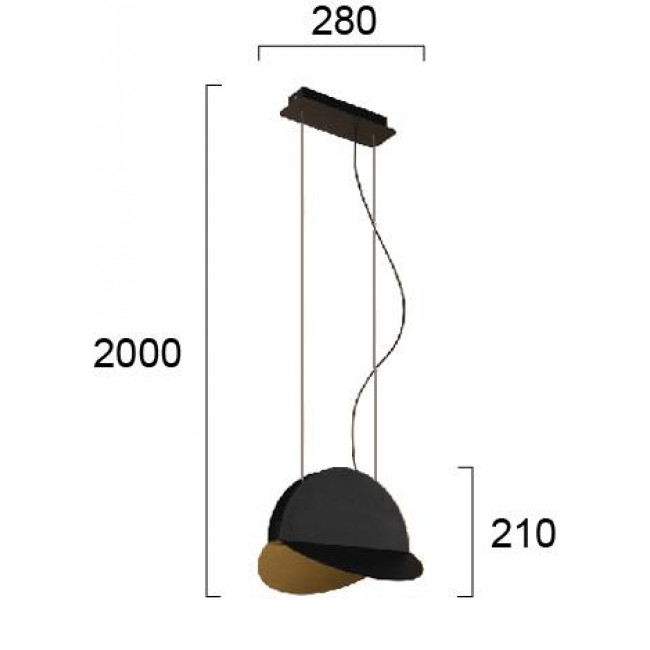 Φωτιστικό LED 6.3W 3000k Μαύρο Aladin 4280300 VIOKEF