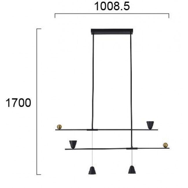 Φωτιστικό LED 24W 3000k Μαύρο Donatella 4280400 VIOKEF