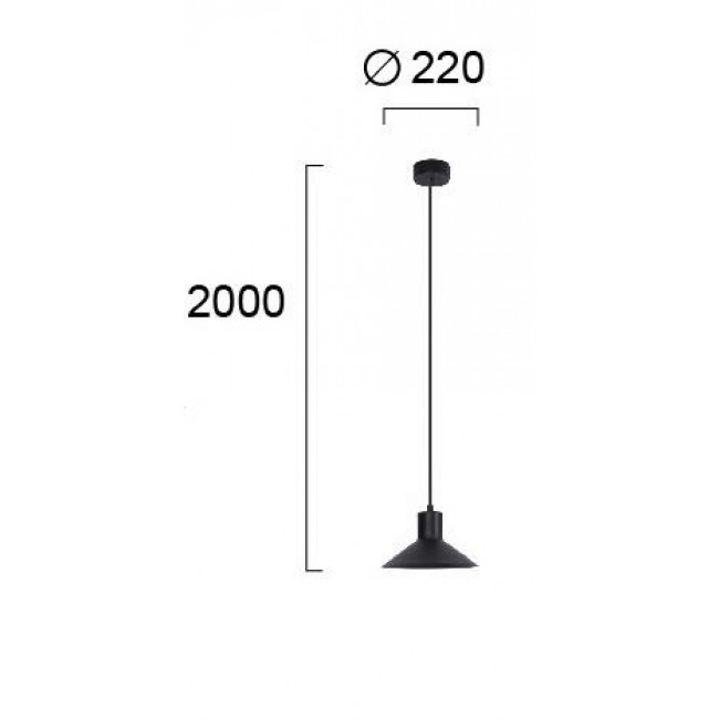Φωτιστικό LED 5.6W 3000k Μαύρο Forma 4280800 VIOKEF