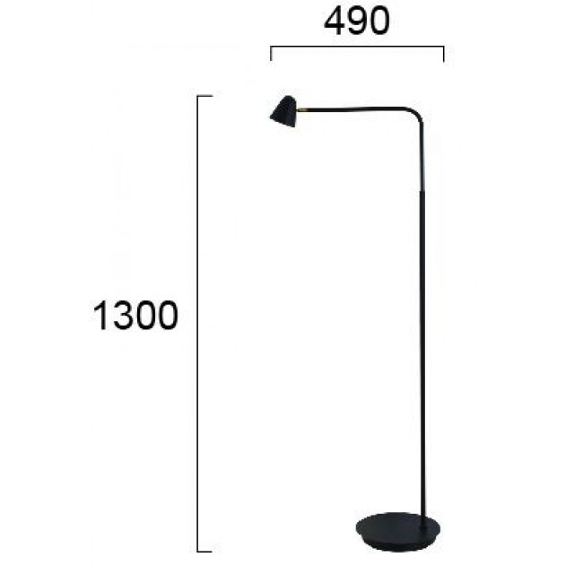 Φωτιστικό Δαπέδου LED 8.4W 3000k Μαύρο Enzo 4281000 VIOKEF