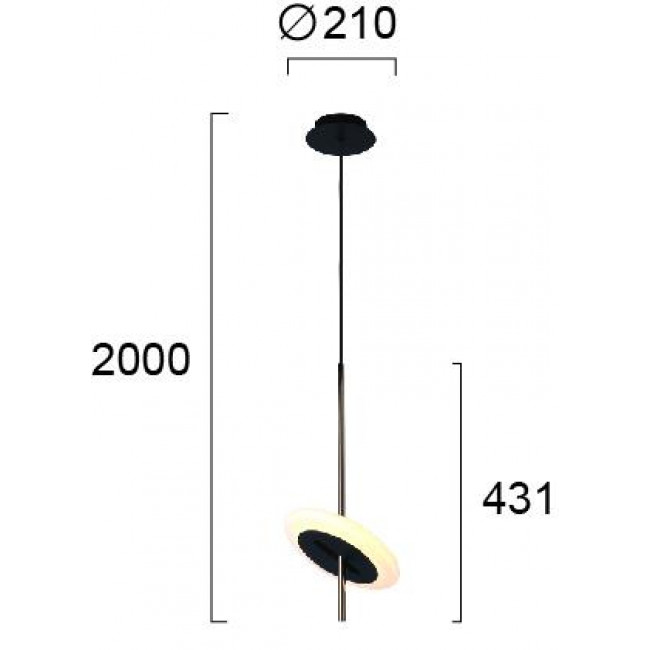 Φωτιστικό LED 7W 3000k Μαύρο Ariana 4281100 VIOKEF
