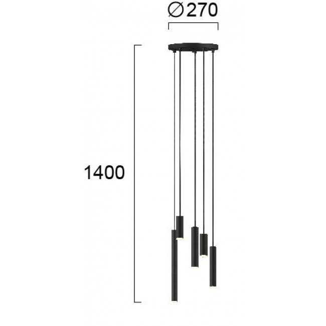 Φωτιστικό LED 23.7W 3000k Μαύρο Elliot 4281200 VIOKEF