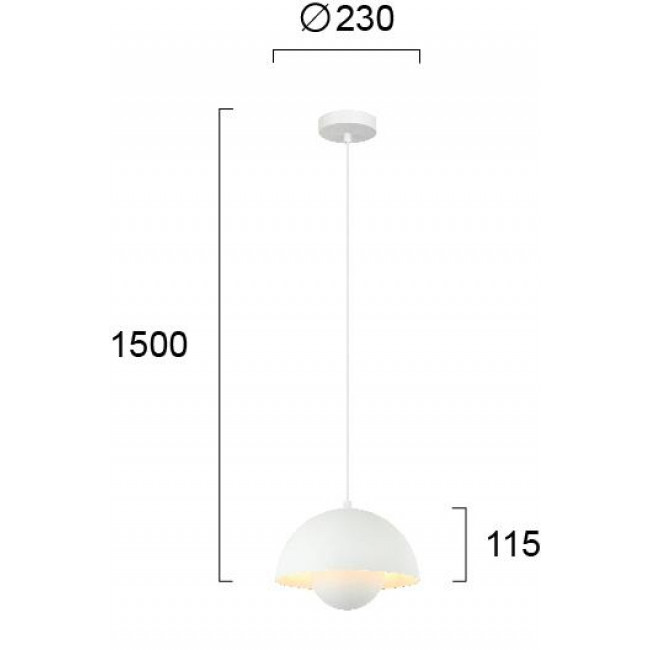 Φωτιστικό Μονόφωτο E27 Λευκό Tulip 4283200 VIOKEF