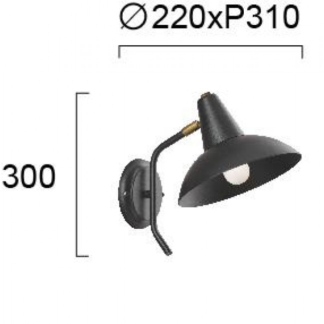 Απλίκα E27 Μαύρο James 4284000 VIOKEF