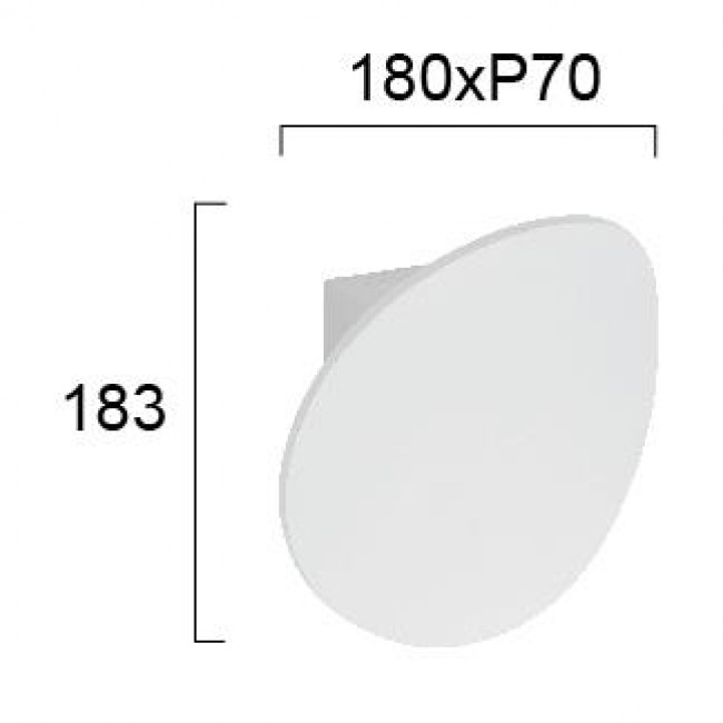 Απλίκα LED 8W 3000k Λευκό Corto 4285300 VIOKEF