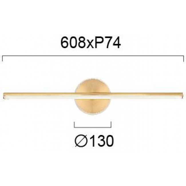 Απλίκα Μπάνιου LED 11W 3000k Χρυσό Camelia 4285801 VIOKEF