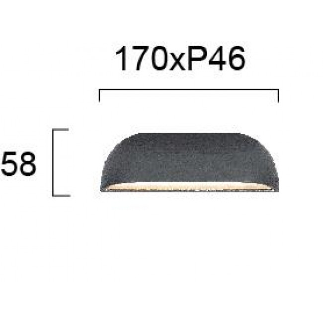 Απλίκα LED 8W 3000k Ανθρακί Athens 4285900 VIOKEF