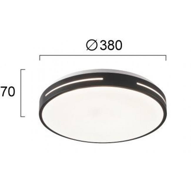 Πλαφονιέρα LED 30W 3000k Μαύρο Alexia 4287701 VIOKEF