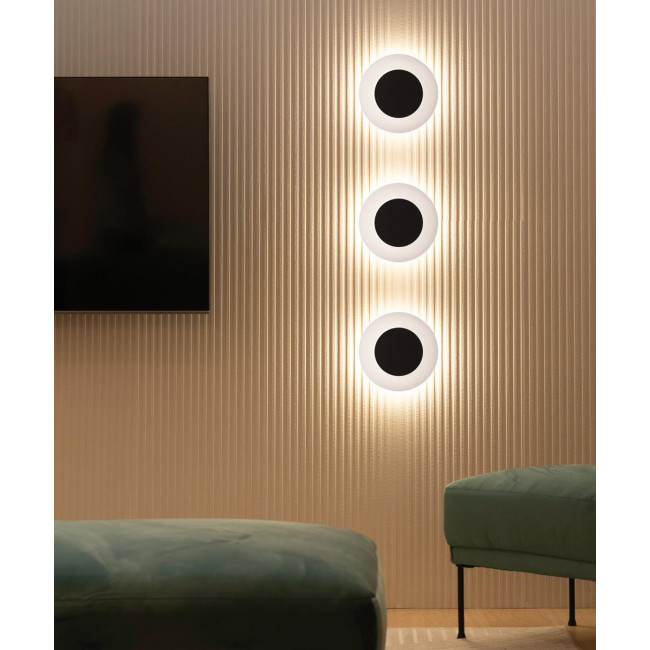 Απλίκα LED 7W 3000k Μαύρο Και Διάφανο Fantasia 4287901 VIOKEF